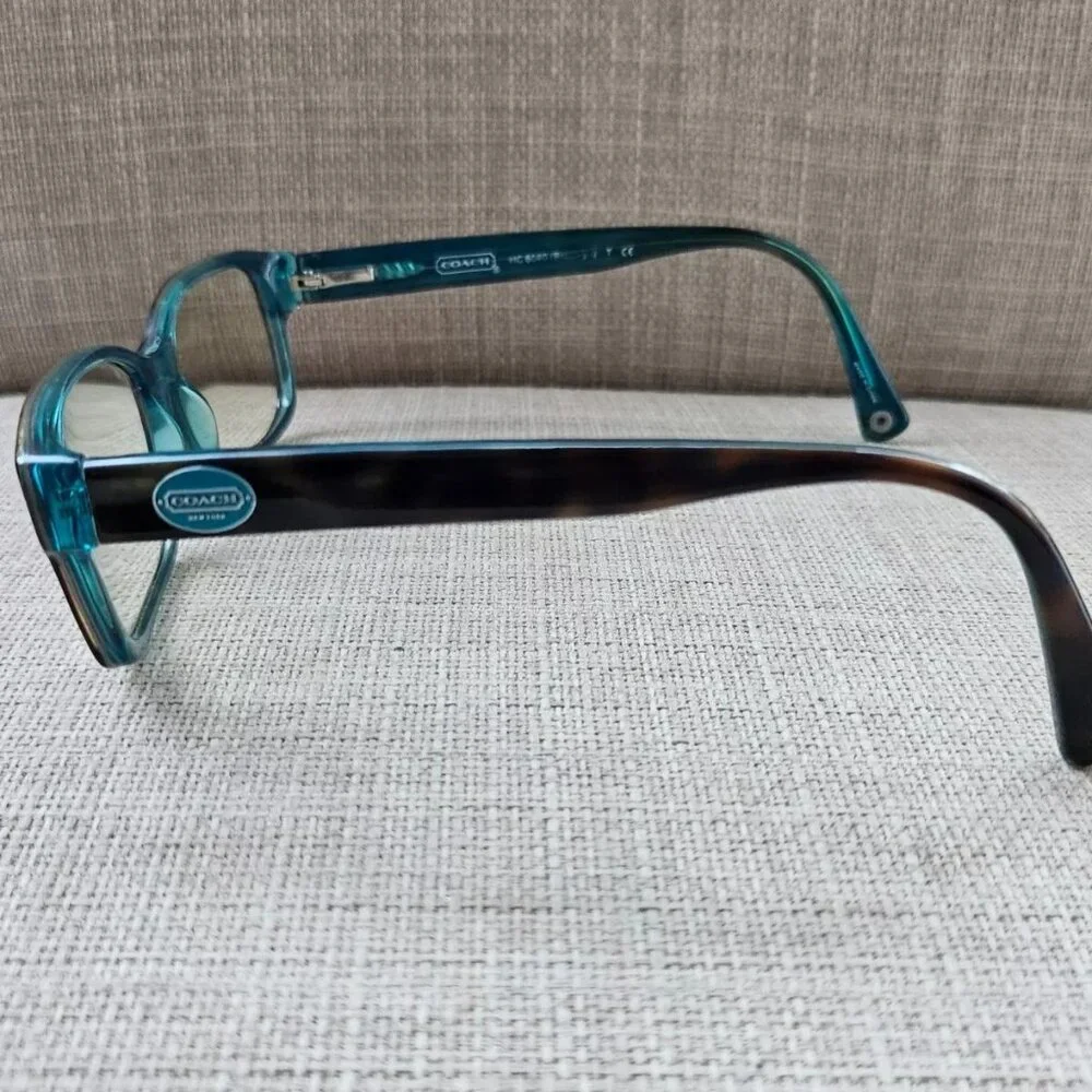 Coach Women Eyeglasses/Glasses Dark Tortoise/Teal 52[]16 135 HC6040 - Picture 10 of 11